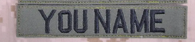 Зеленый пользовательское имя ленты нагрудные ленты услуги ленты Боевой Дух Тактическая Военная Вышивка патч значки