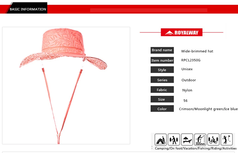 Royalway женские модели летние дышащие повседневные корейские версии этой пляжной шляпы# RPCL2350G