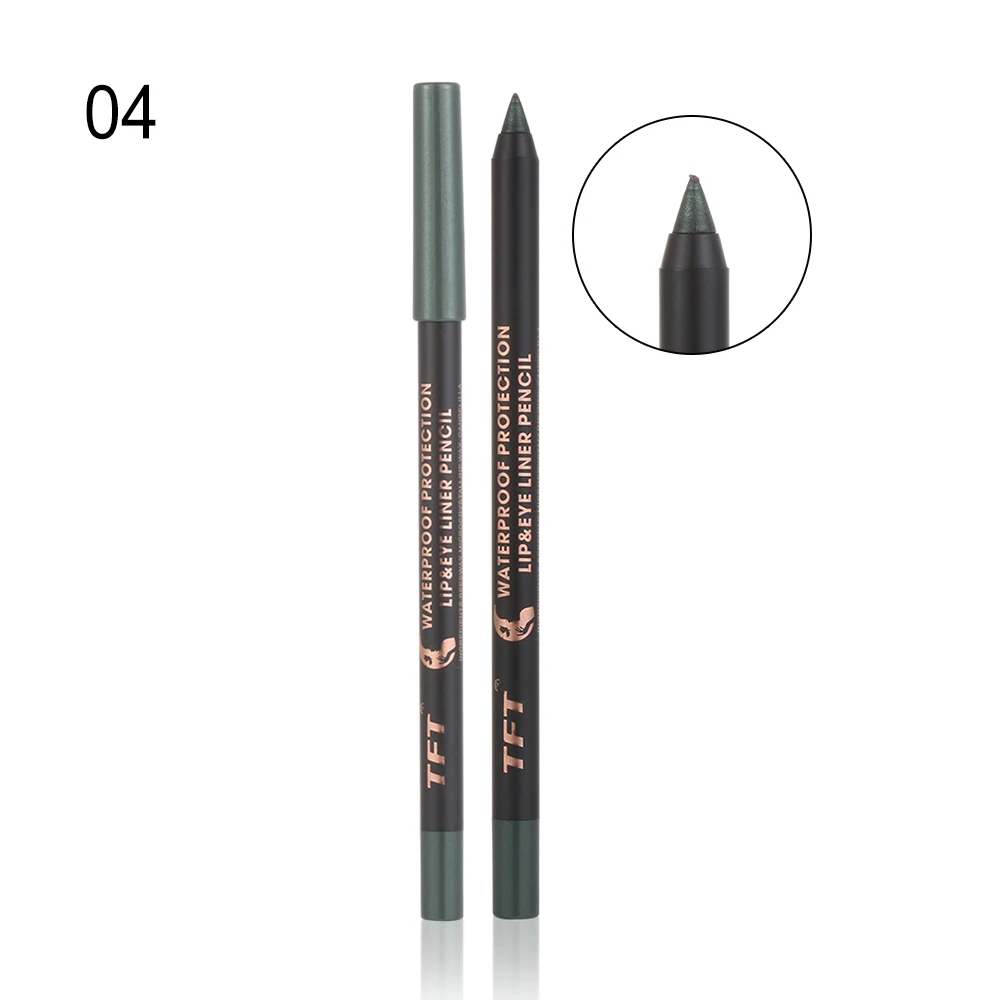 2Pcs Fashion Women Long-lasting Eye Liner Pencil Pigment White Color Waterproof Eyeliner Pen Eye Cosmetics Makeup Tools - Цвет: 4