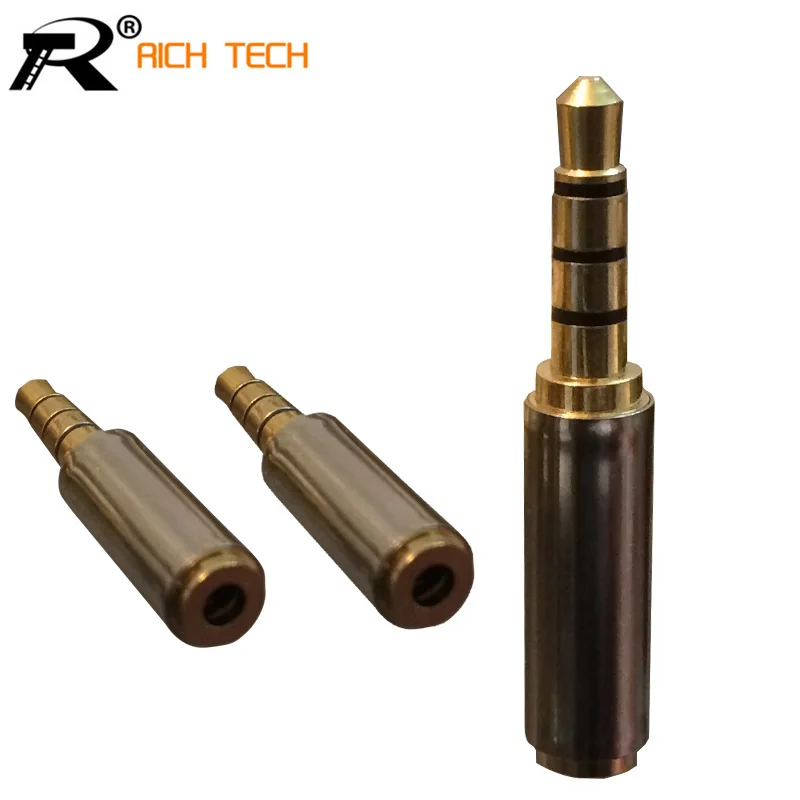 

3pcs NEW ARRIVAL 3PCS/LOT 3.5MM 4 POLES MALE/2.5MM STEREO JACK AUDIO&VIDEO ADAPTER BEST QUALITY