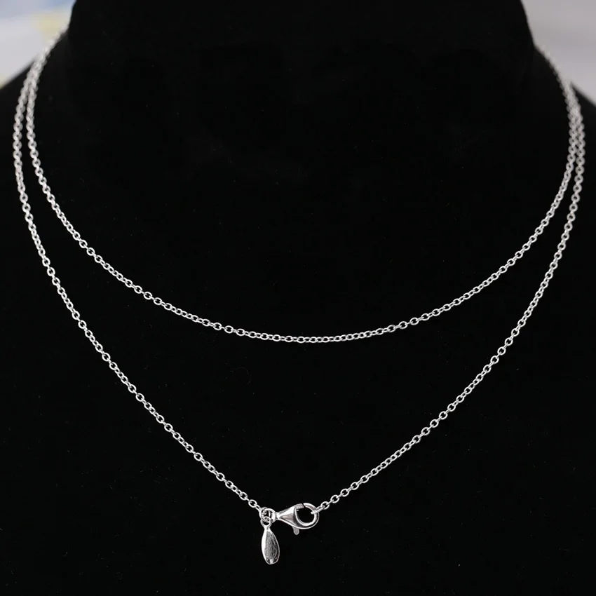 

Authentic 925 Sterling Silver Necklace Signature Anchor Chain Link Necklace For Women Wedding Party Gift Fine Pandora Jewelry