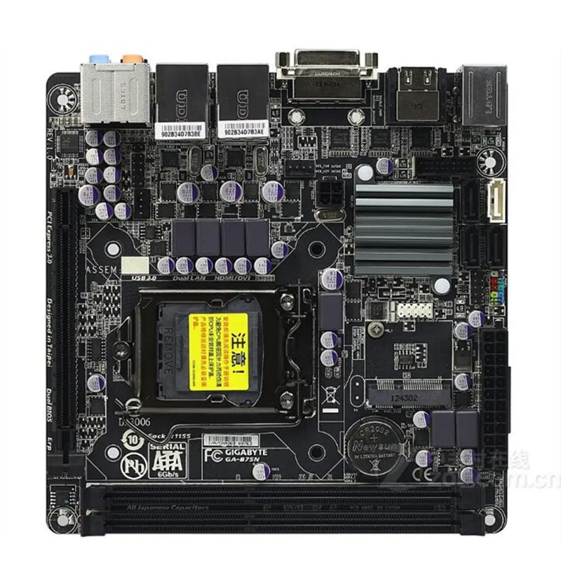 Mini-itx MINI 17*17 оригинальная материнская плата Gigabyte GA-B75N B75N B75 LGA 1155 i3 i5 i7 DDR3 16G полностью протестированная