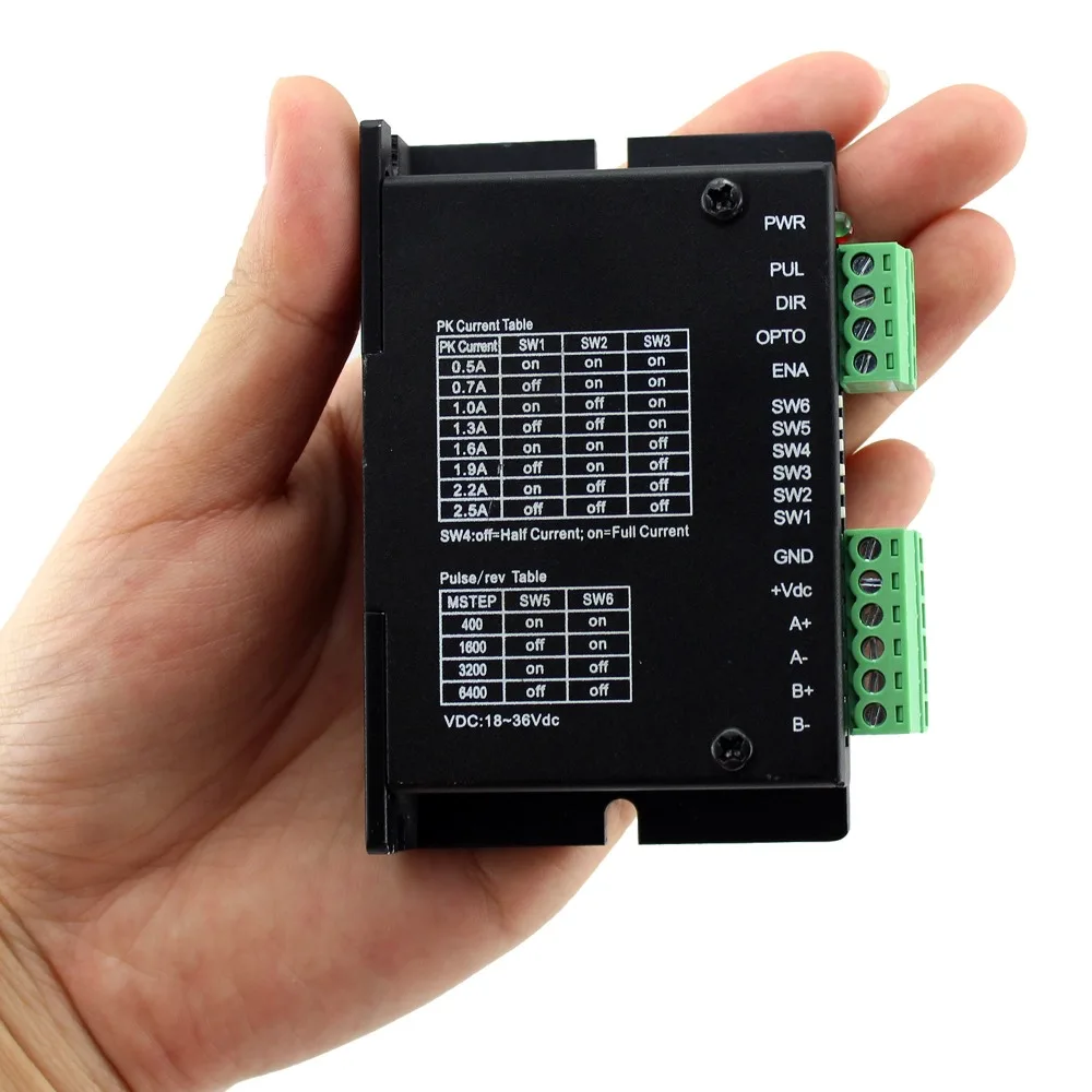

Digital micro mini 2phase 2.5A stepper driver MC425 match nema16/nema17 stepper motor DC 18-36V