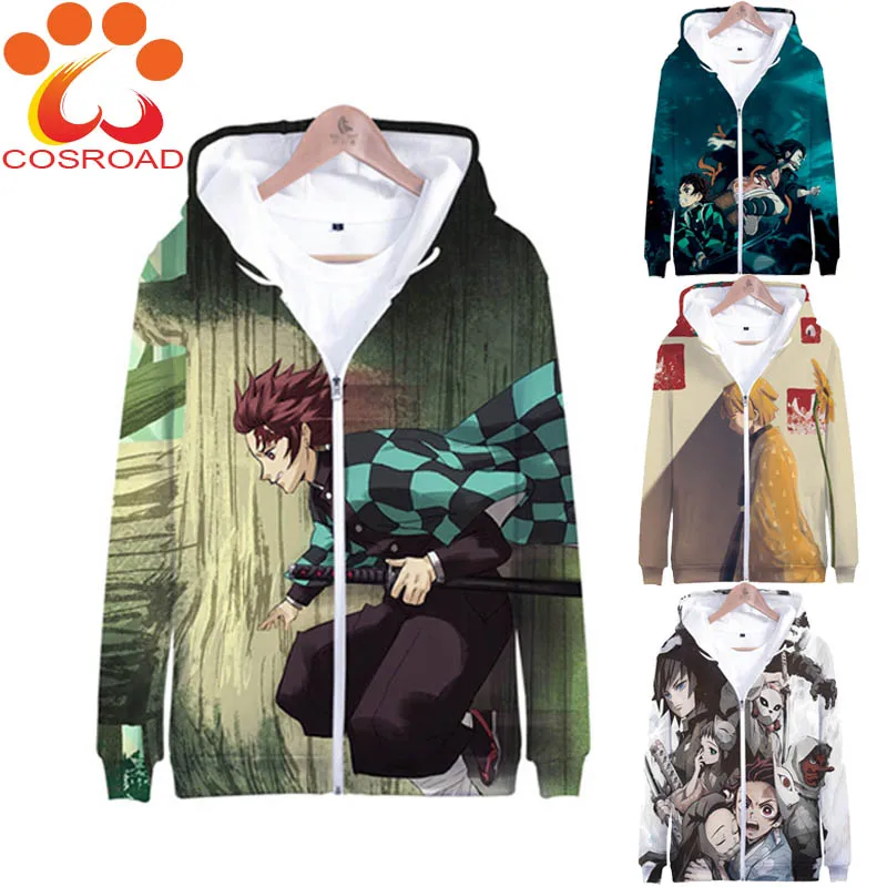 Cosroad Tanjirou Kamado толстовки с капюшоном демон Slayer Kimetsu no Yaiba костюмы для косплея Nezuko 3D