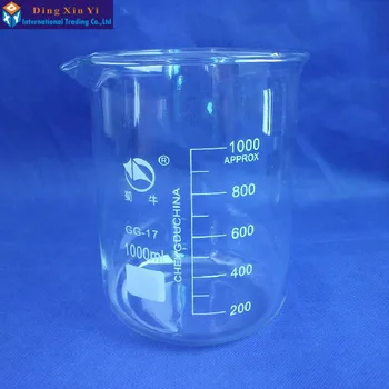 

(2pieces/lot)Glass beaker 1000ml,Lab Supplies,Lab beaker,Good quality beaker,High boron material