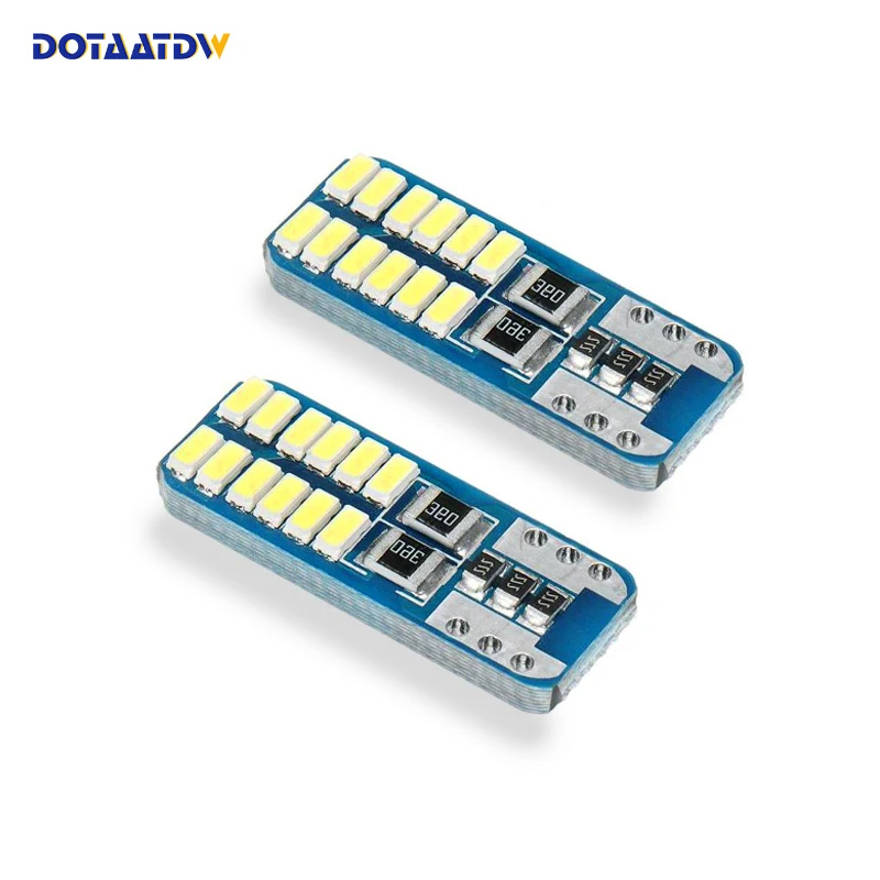 DOTAATDW 6x T10 светодиодный светильник W5W для салона автомобиля DRL 3014 SMD 194 168 зазор