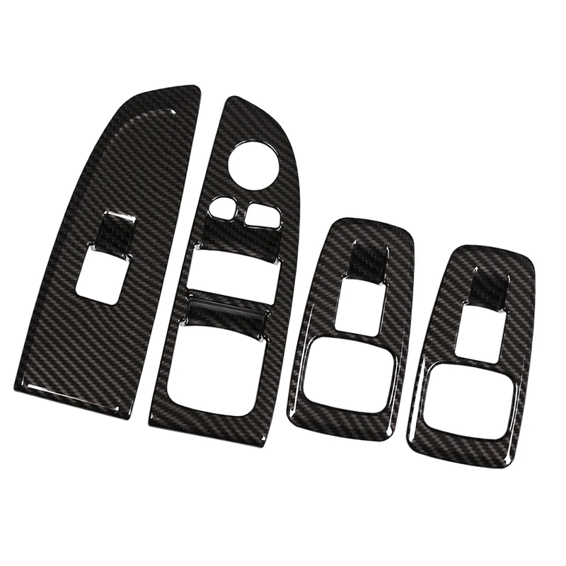 

4X Carbon fiber vinyl ABS Window regulator frame covers for BMW 7 series 730 740 750 Accessories Car Styling