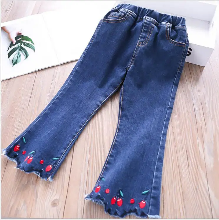 girls jeans fall kids cotton pants fashion high-grade baby girl jeans pants leisure children trousers kids clothing