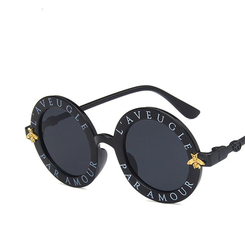 Стимпанк пчела детские солнцезащитные очки для мальчиков и девочек Роскошные винтажные детские солнцезащитные очки круглые солнцезащитные очки Oculos Feminino аксессуары