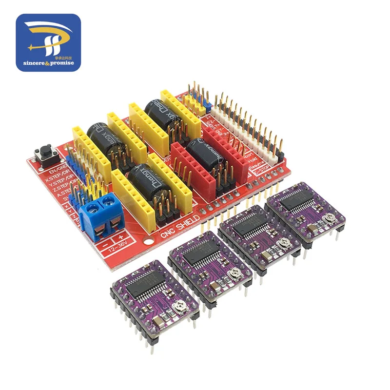 CNC щит v3 гравировальный станок/3d принтер/+ 4 шт. DRV8825 драйвер Плата расширения для Arduino