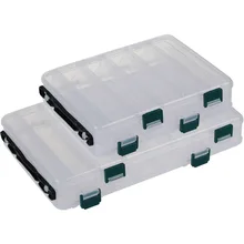 S/L рыболовная коробка прозрачная видимая пластиковая двойная рыболовная Минноу приманка коробка прочная Рыболовная Снасть коробка