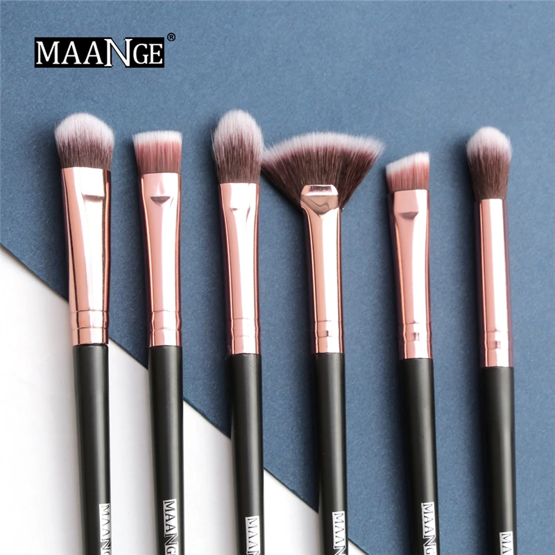 

6pcs/set Makeup Brush Nylon Fiber Handle Brush 3colors Easy To Use Portable Makeup Tool Plastic Brush Handle Cosmetics for Women