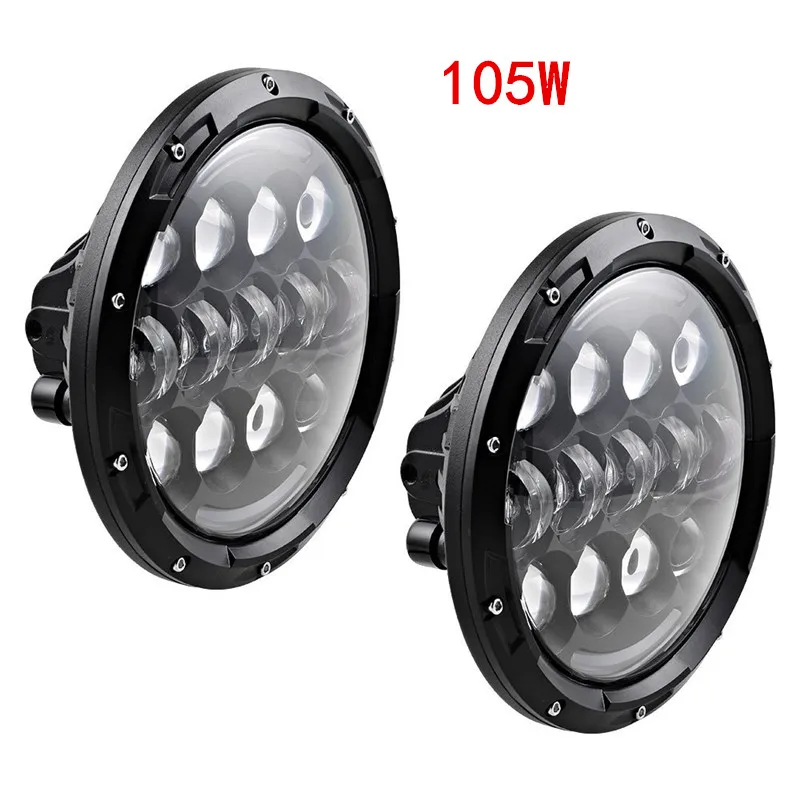 

105W 7INCH LED Headlights Yellow turn signal Round 7'' Motorcycle Headlight led headlamp for Jeep Wrangler 97-15 JK SUV Camaro