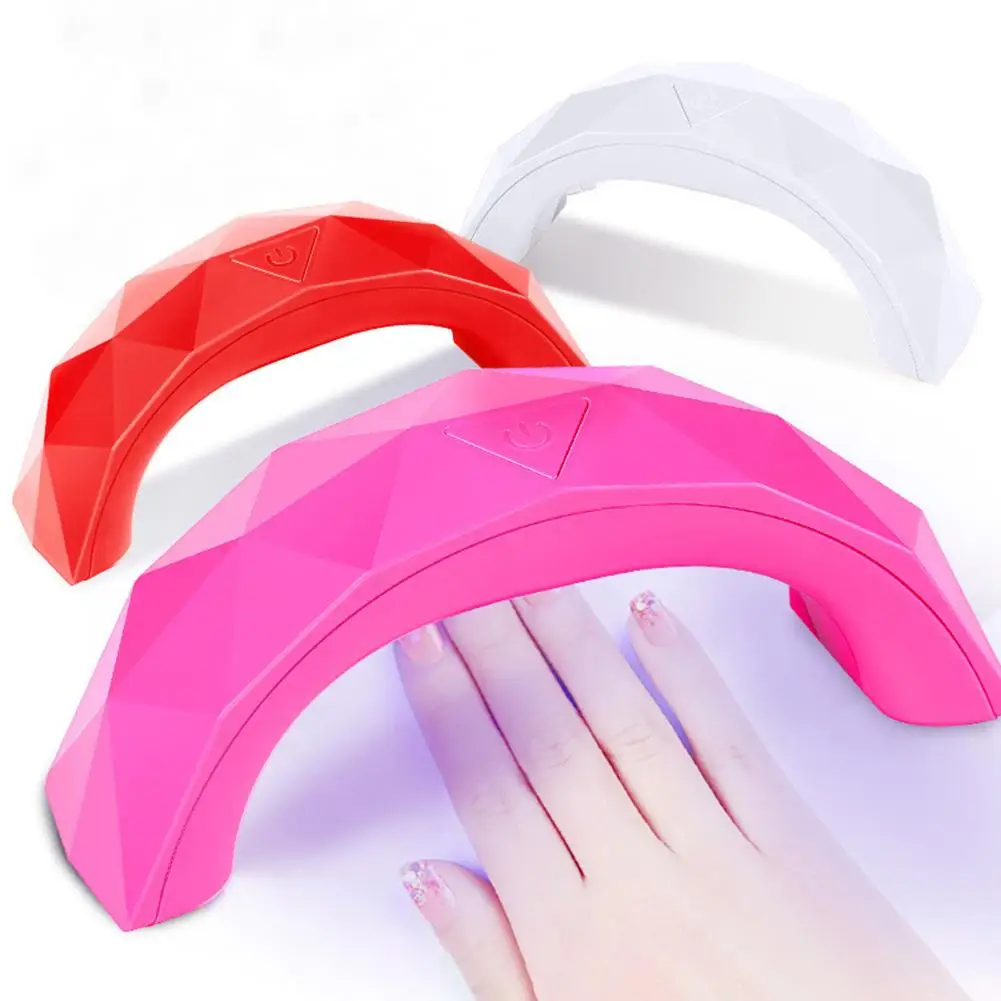 

Solid Color Mini Bridge LED UV Nail Lamp Gel Polish Dryer Timing Manicure Light hot sale