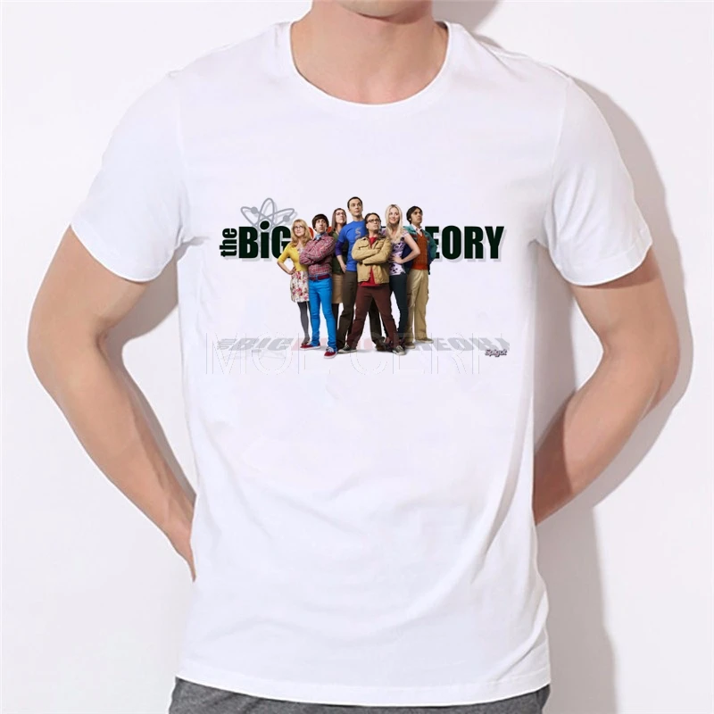 Футболка The Big Bang Theory Мужская забавный брендовый топ с надписью и коротким рукавом