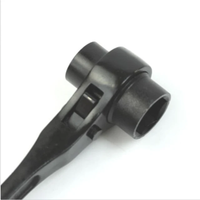 Scaffold Podger Ratchet Wrench Spanner & Double Socket Tool 19mm/22mm Black