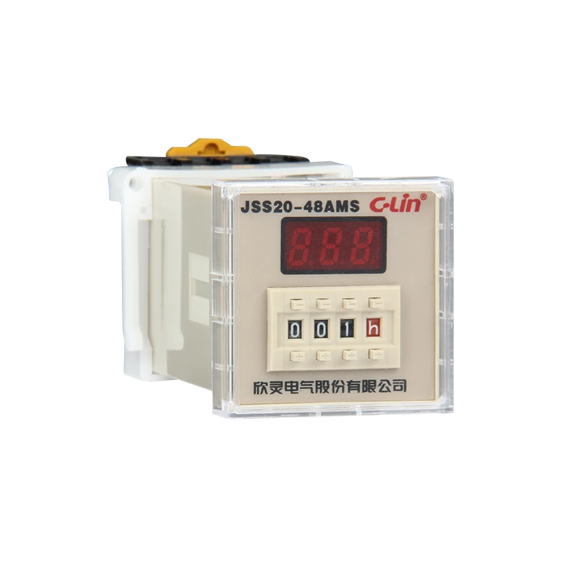 

JSS20-48AMS Number Show Time Relay 0.01S-9990H Time Base Adjustable AC220V Goods In Stock
