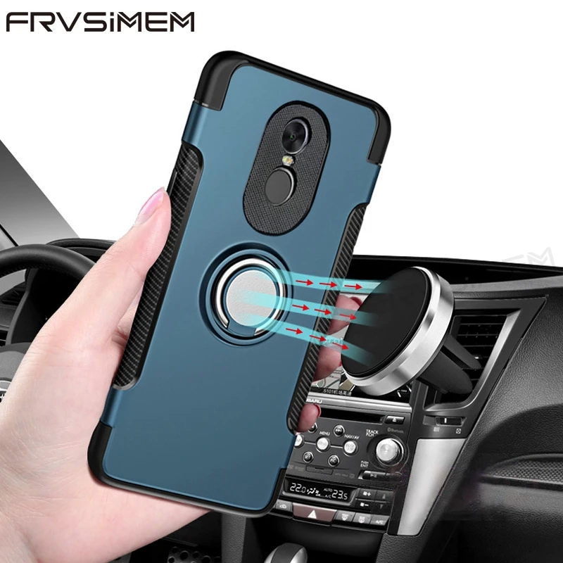

Frvsimem Case Metal 360 Finger Ring Holder for XiaoMi RedMi Note 4 4X 4A Pro Prime Global Version Car Cover Shockproof Cases