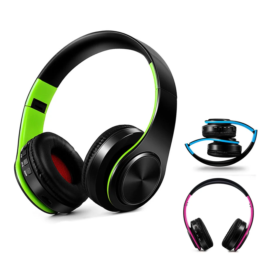 

HIFI Stereo Earphones Bluetooth Headphone Music Headset Support SD Card and FM with Mic for Mobile Xiaomi iPhone Sumsamg Tablet