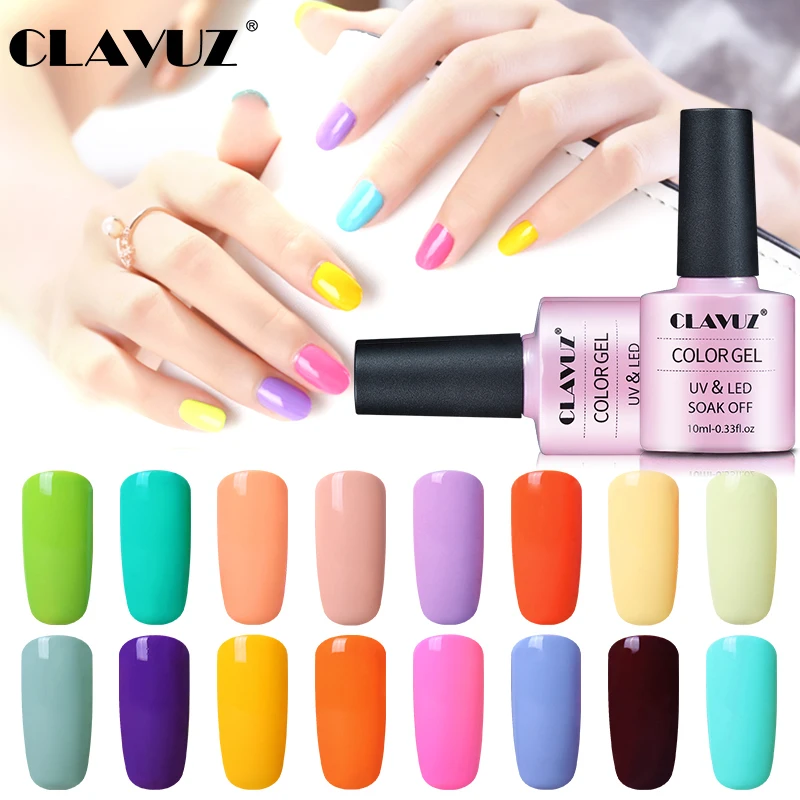  CLAVUZ Macaron UV LED Lamp Semi Permanent Long-lasting Gellak Gel Varnish Lacquer Black White Pure 