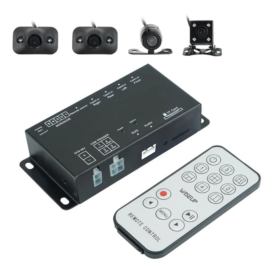 

360 Degree Full Parking View With Front/Rear/Right/Left DVR&Video Monitoring Control Switch Box with 4 Cameras