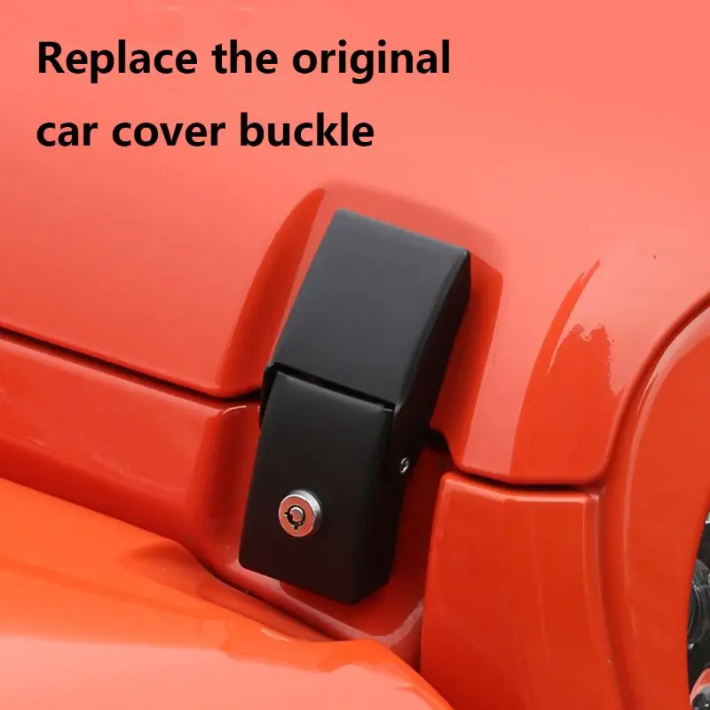 

Engine Bonnets Hood Lock For Jeep Wrangler JK 2007-2017 Metal with Key Pattern Design Hood Lock For Wrangler Car Hood Lock qiang