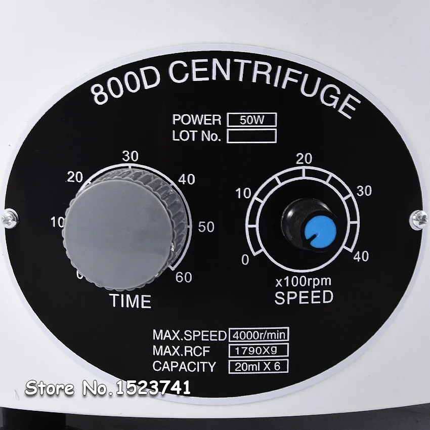 PRP용 소형 전기 원심분리기, 저속 실험실 혈액 원심분리기, 타이밍 기능, 4000rpm, 220V 800D