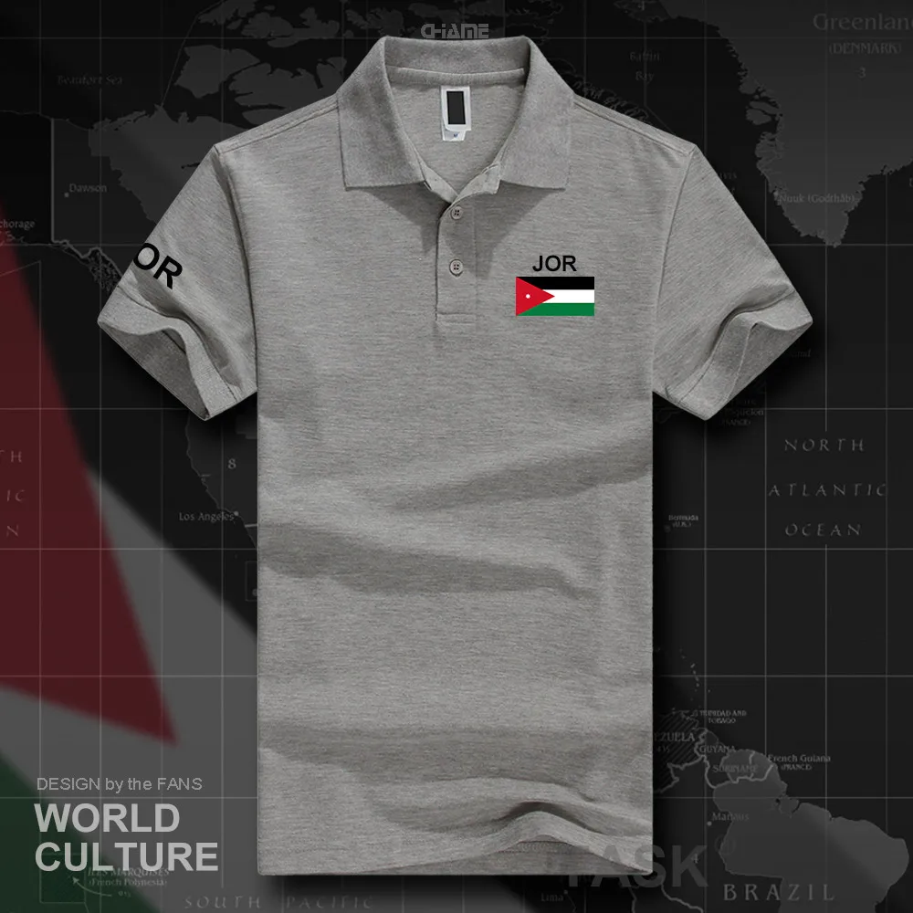 Jordan рубашки поло мужские с коротким рукавом белые бренды с принтом для страны хлопок Национальный флаг команды JOR арабский