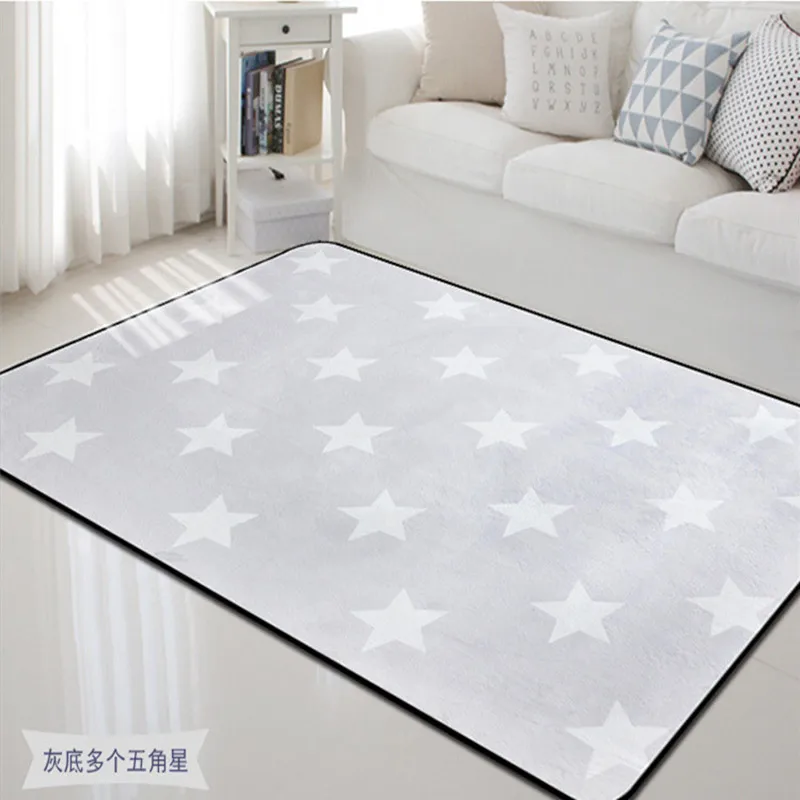 

Nordic Design Star Printed Carpet Anti-Slip Floor Rug Bath Mat Soft Baby Playing Carpets for Living Room Indoor Bedroom Rugs