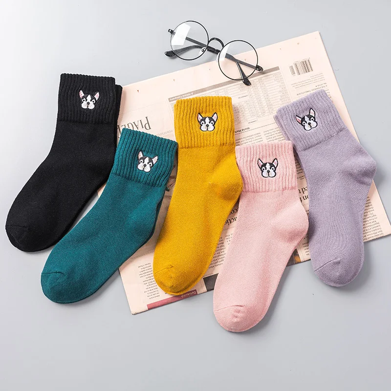 5 пар Женские носки Harajuku забавные носки с принтом уличная одежда Calcetines Mujer popsocken женские