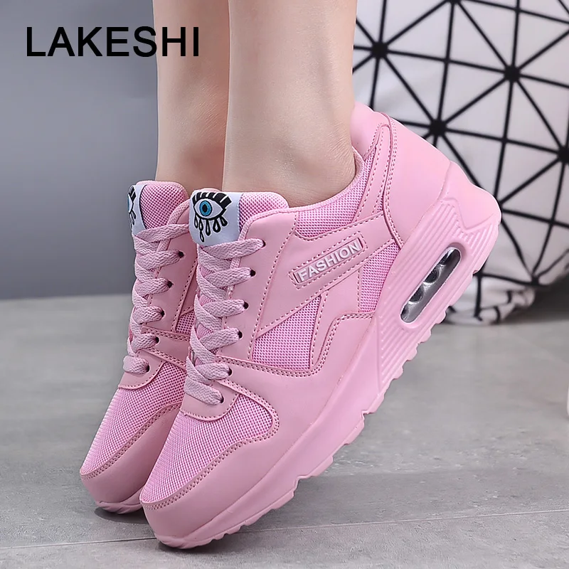 LAKESHI Women Sneakers 2018 Women Casual Shoes Pink