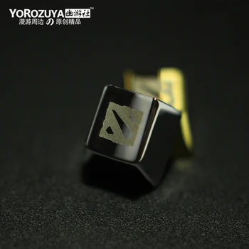 

1pc Silver Metal Key cap for DOTA2 Mechanical Keyboard cap R4 height Vacuum electroplating Laser radium carving