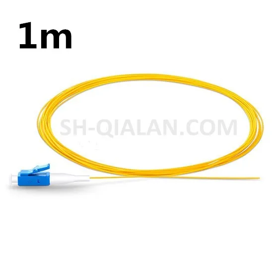 

QIALAN 1m Fiber Optic Pigtail Simplex 0.9mm PVC Jacket 9/125 Single Mode LC/UPC Fiber Optic Pigtail