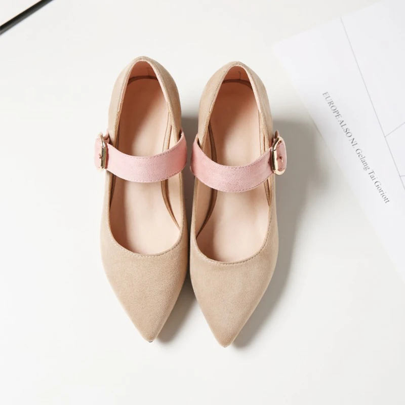Karinluna/Большие размеры 44, шикарный стиль, г. Новые брендовые элегантные женские туфли-лодочки для зрелых женщин в офисном стиле классическая женская обувь - Цвет: Бежевый