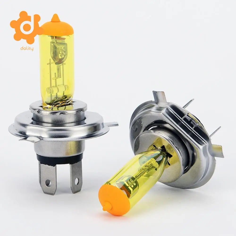 2pcs H4 DC 12V 100w Yellow Led Fog Light Bulbs Halogen Car Parking Headlight
