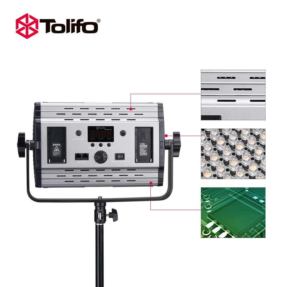 Tolifo GK600S 5600 K/3200 K Высококачественный супер тонкий беспроводной светодиодный студийный светильник с дистанционным управлением для фотосъемки и интервью