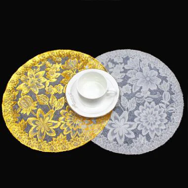 

2018 New PVC Pattern Mat Dining Table Mats Waterproof Insulation Round Table Tray Pad Napkin Home Accessories