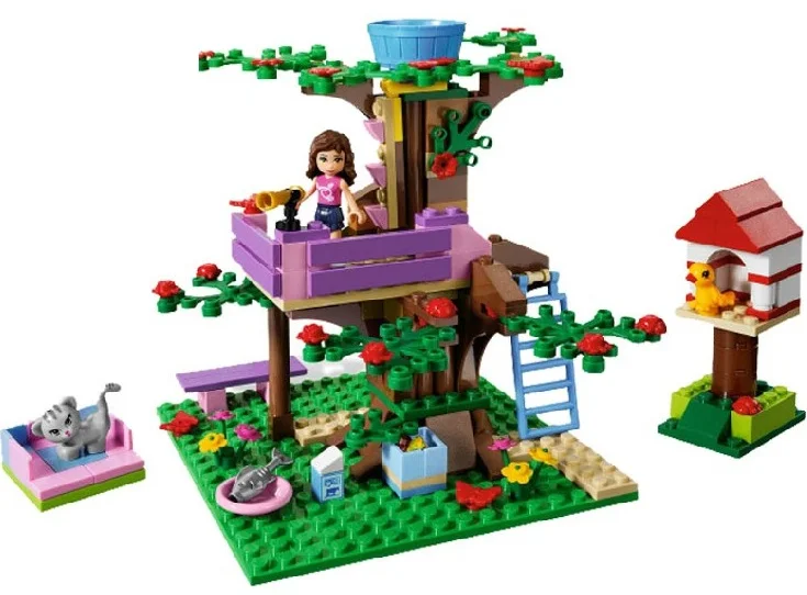 

Friends Olivia's Tree House Building Blocks Enlighten Brick Educational Figures Toys Scale Models Playmobil Legoing Compatible