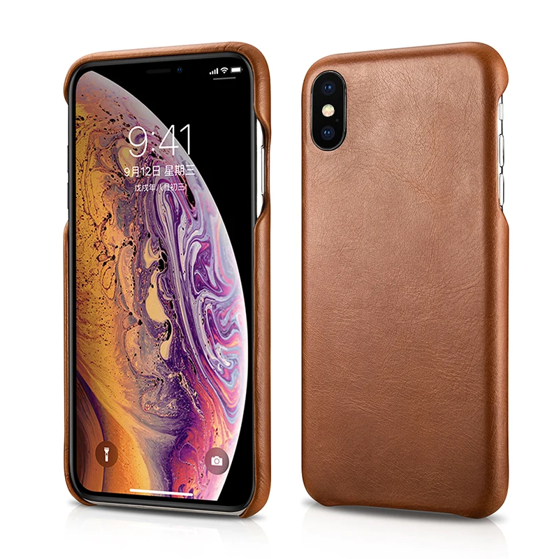 Оригинальный ICARER чехол из натуральной кожи для iPhone XS MAX роскошный тонкий телефона