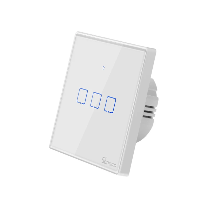 SONOFF T2 US EU UK TX Basic Smart Wifi Touch Wall Light Switch With Border Smart Home 433 RF/Voice/APP Control Works With Alexa