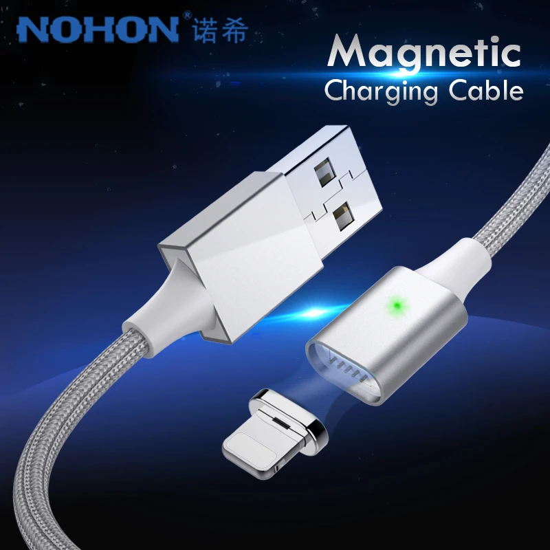 Goede NOHON 3 2 in 1 Magnetische Micro USB Type C Opladen Sync Data Kabel Met LED Voor iPhone X 8 7 6 5 Samsung Verlichting Charger Kabels