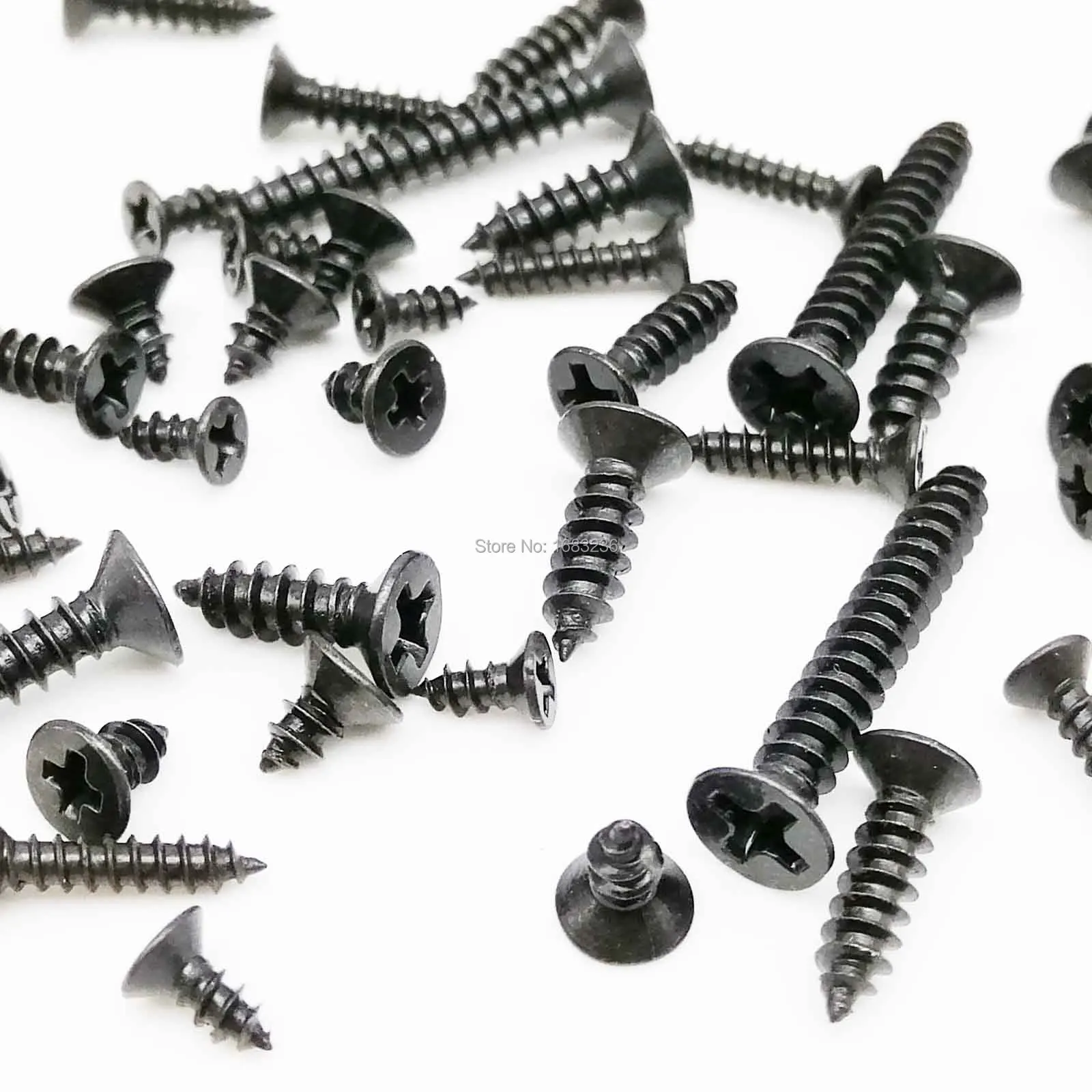 100 шт. M2 M2.6 M3 M3.5 черная оцинкованная сталь Mini Micro Phillips плоская потайная круглая