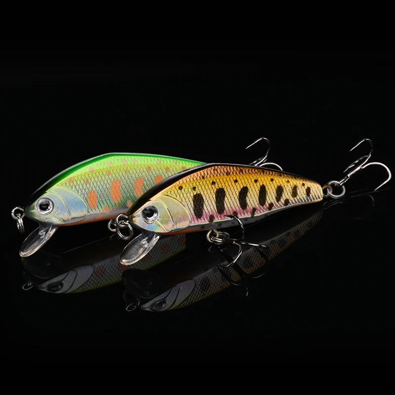 ALLBLUE EDGE 64S Heavy Sinking Minnow Flat Fishing Lure 64mm/7g Trout Crank Artificial Hard Bait Crankbait Freshwater Tackle
