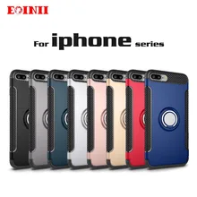 

Full Cover Armor Cases for Apple iphone 7 8 plus x 6 6s 5 5s se more Silicone Case Magnetic Ring Holder Phone Bag Cases