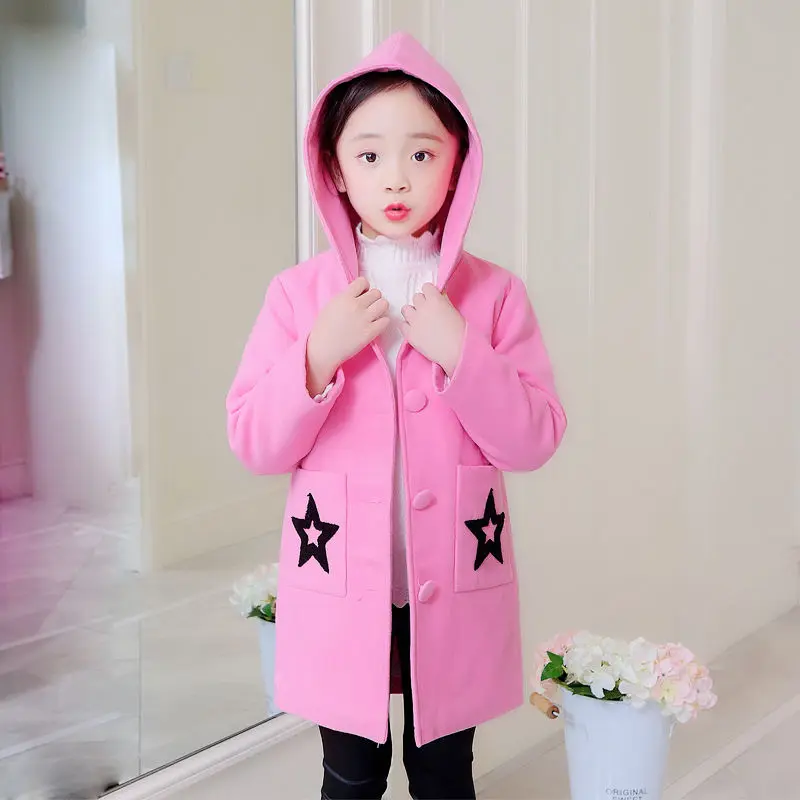 Шерстяное пальто для девочек осень-зима г., новая Корейская версия детского стеганого толстого шерстяного пальто ветровка для девочек - Цвет: Cotton quilt