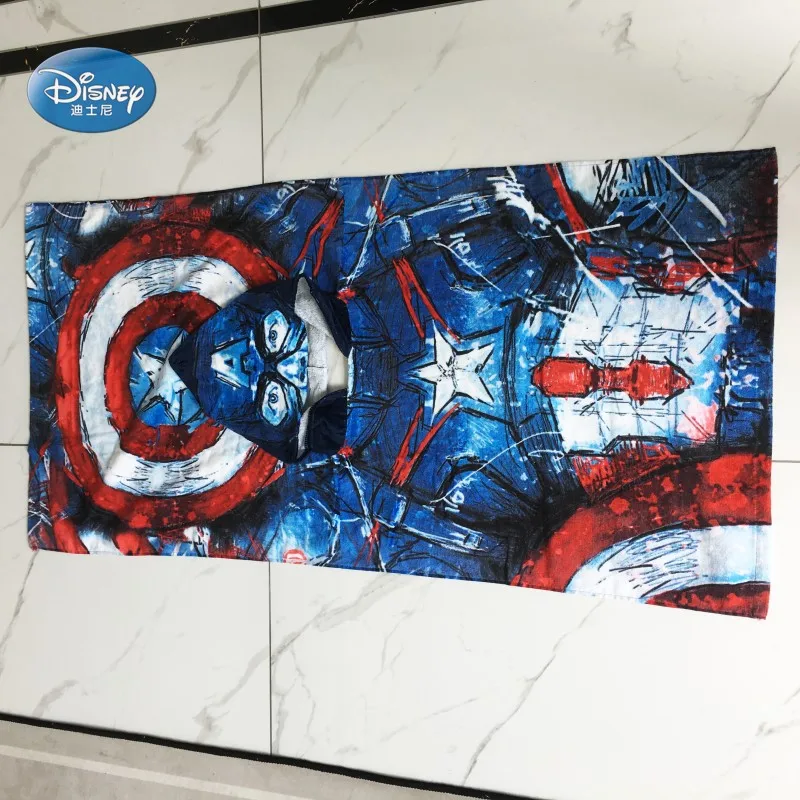 Детское банное полотенце с капюшоном из 100% хлопка Disney/пляжное для мальчиков