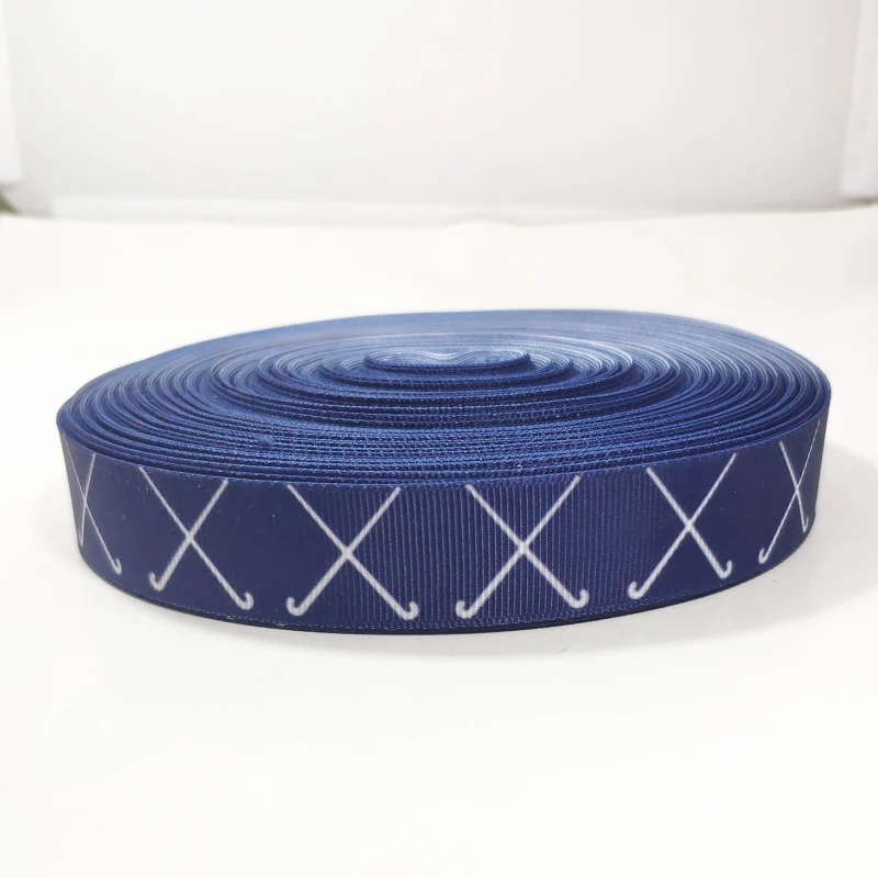 

50yards 7/8" 1" 1.5" 2" 3" 22mm 25mm 38mm 50mm 75mm hockey printed grosgrain ribbon party gift decoration
