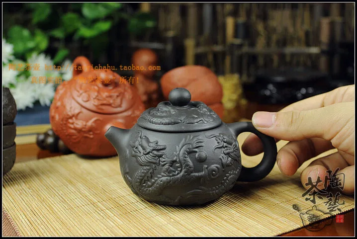 5pcs Kung Fu Tea Set [1 Teapot + 4 Cups Set] 150ml Travel Chinese Porcelain Sets Ceramic Yixing Purple Clay Tea Service