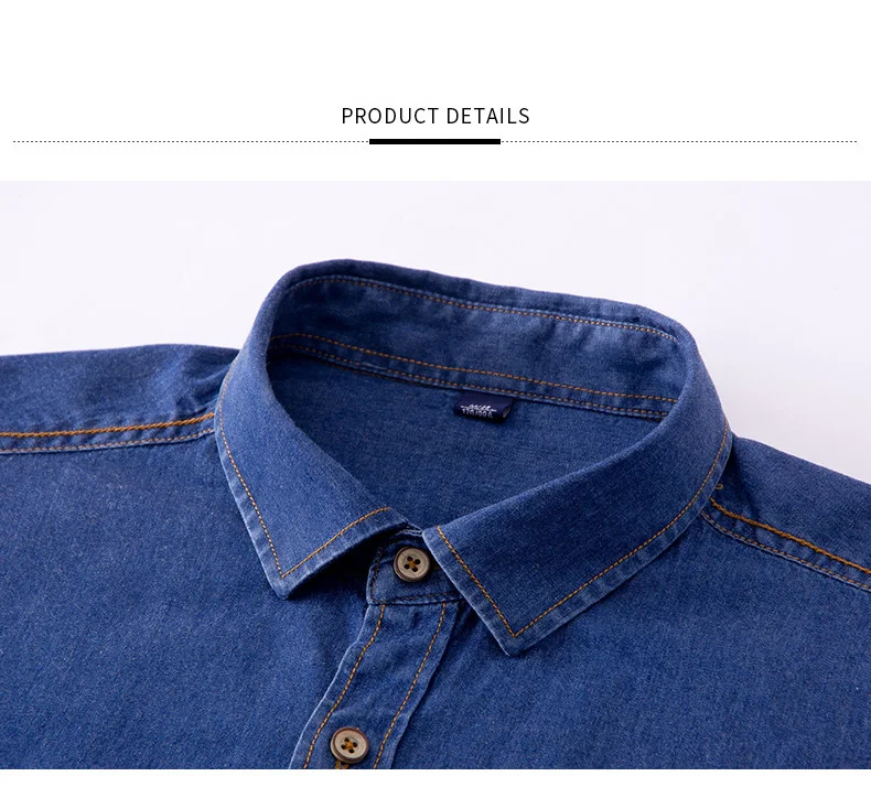 U& SHARK Стильная мужская джинсовая рубашка, классическая синяя рубашка с длинным рукавом, хлопковые повседневные рубашки, весна, брендовая одежда, мужская джинсовая рубашка