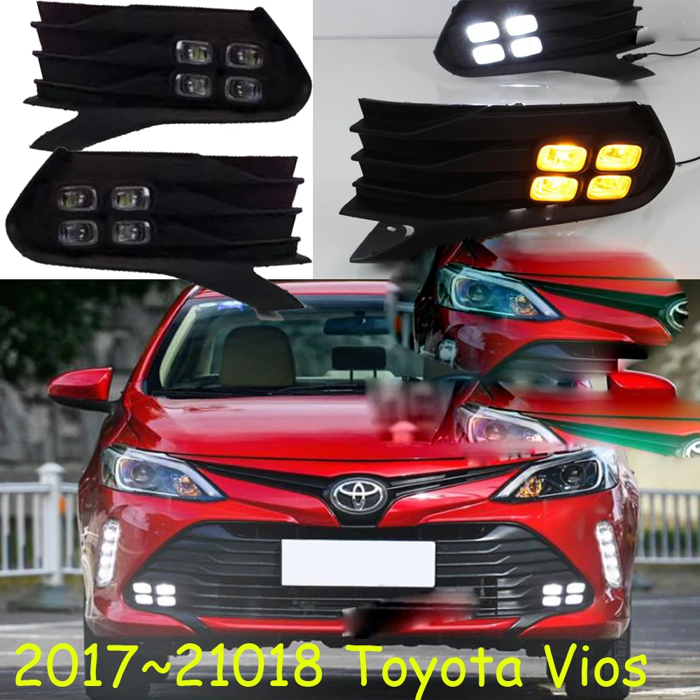 Светодиодный 2017 ~ 2018 Vios дневной свет противотуманные фары vios corolla camry Hiace tundra sienna
